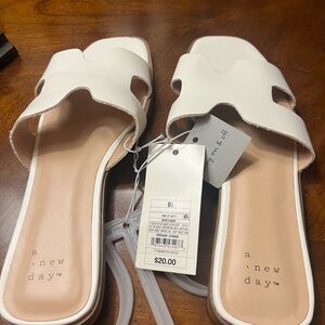 A New Day Cream Slide Sandals